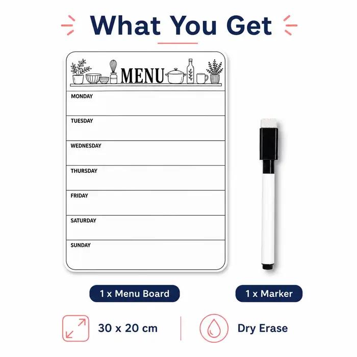 Autocollant de planification de menu pour réfrigérateur