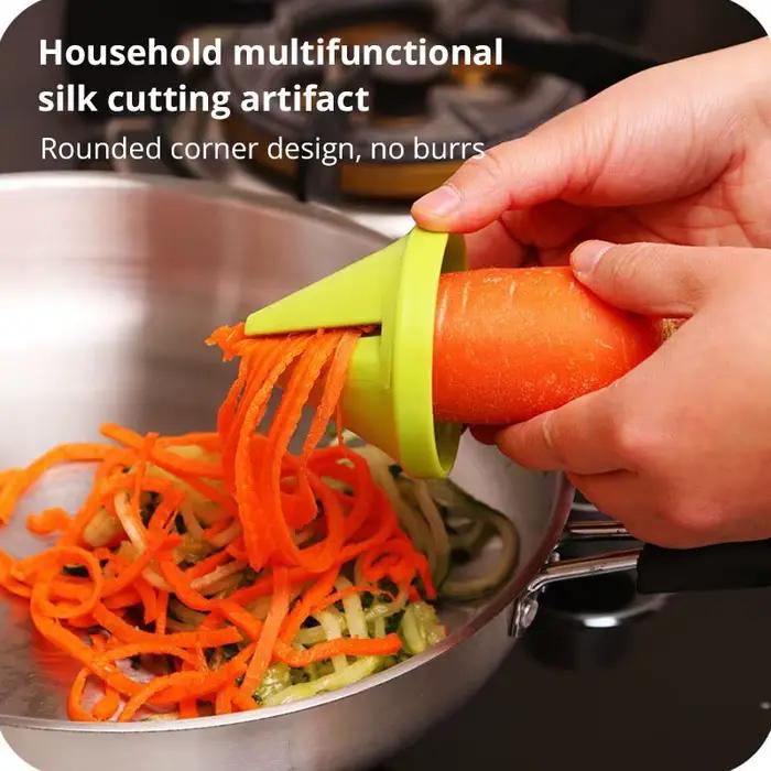 Déchiqueteuse de cuisine multifonctionnelle, spirale créative, coupe-légumes rotatif, râpe