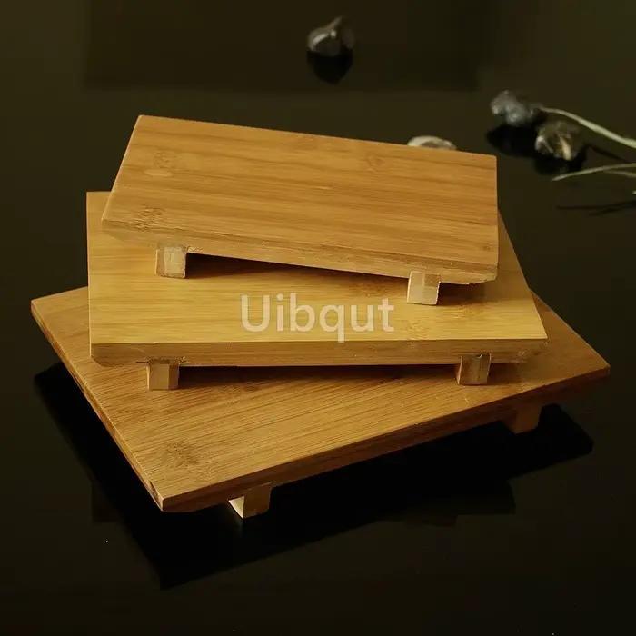 Planche à Sushi en bambou, assiette de bateau, plate-forme rectangulaire, bassin Sashimi, vaisselle de Cuisine japonaise et coréenne, plateau d'assiette de service