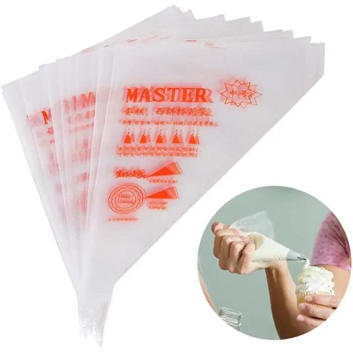 100 pièces ensemble S/M/L sacs à pâtisserie jetables pour la décoration de gâteaux crème passepoil outils de cuisson
