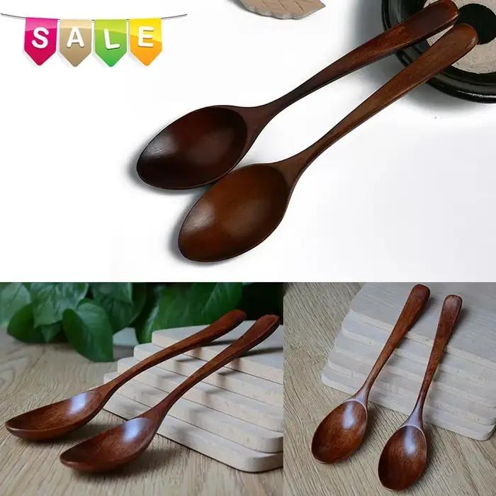 Lot de 5 cuillères en bois de bambou