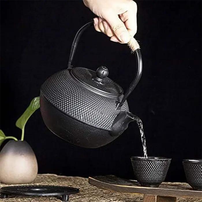 Théière en fonte émaillée, intérieur pour brassage, poêle bouillant, bouilloire supérieure, cuisine domestique, Restaurant, cuisinière à Induction, Camping