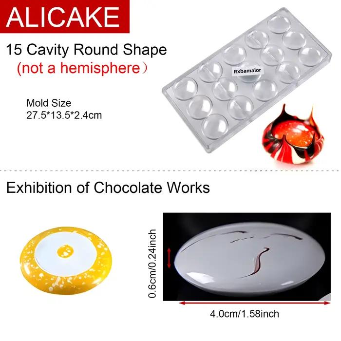 Moule à chocolat 15 cavités en polycarbonate rose pour création de bonbons et desserts artisanaux occasions spéciales