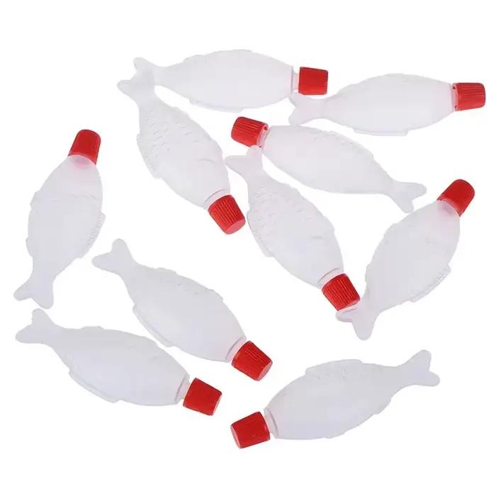 Bouteille de Sauce soja en forme de poisson, boule de riz jetable, vinaigre de Sushi Sashimi, 4ml / 8.5ml, 10 pièces