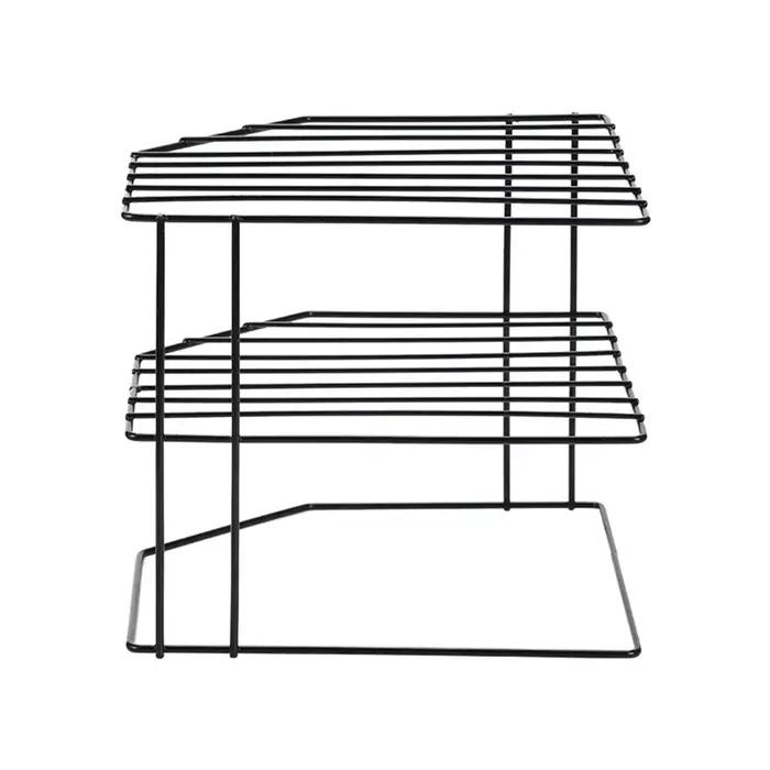 Support d'angle d'assaisonnement de cuisine, Pot plat, organisateur d'articles divers alimentaires, sans poinçonnage, Table de rangement Portable, support de cuisine et de salle de bains