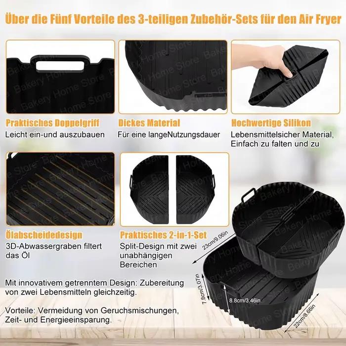 Accessoires de friteuse à Air 2x3.1L et 1x6.2L pour Philips série 2000 NA230 XL Cosori Turboblaze 6L