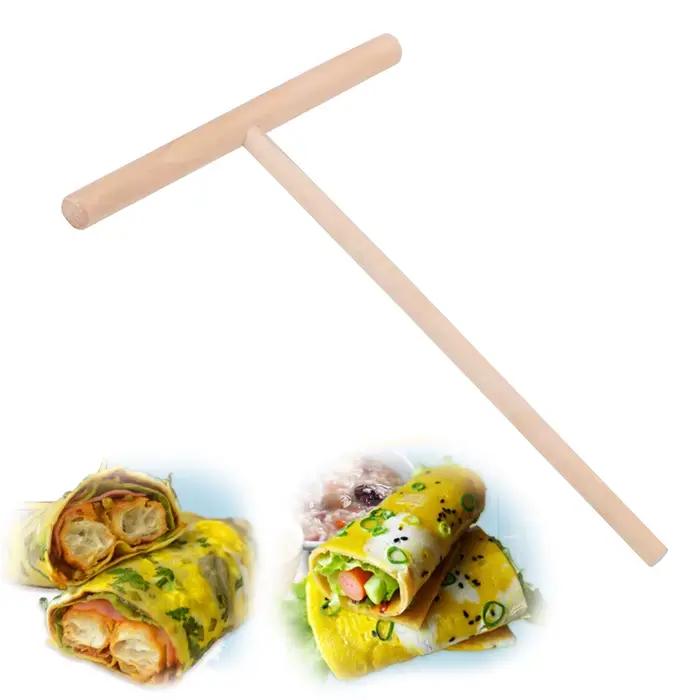 Bâton d'épandage de pâte à crêpes, outil de crêpes HILIFE, outils de cuisine à domicile, spécialité chinoise, crêpière en bois