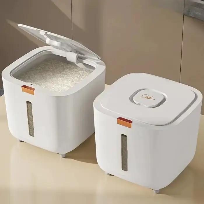 Seau à riz hermétique épaissi avec couvercle – Conteneur de stockage anti-humidité et anti-insectes de 10 kg