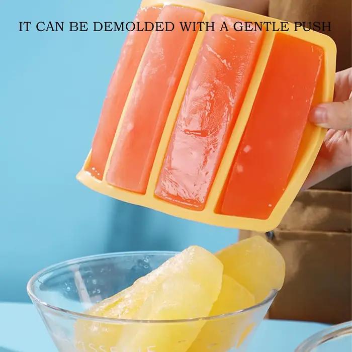 Moules de congélation alimentaire durables à 4 compartiments en silicone, extra grands, pour la conservation des sauces, avec couvercle, réutilisables, pour la fabrication de glaçons et de boissons gl