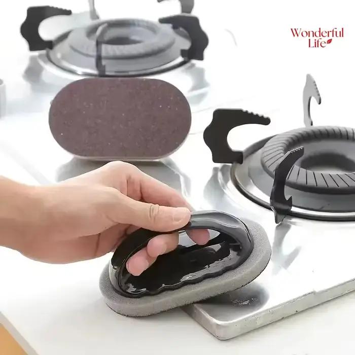 Éponge magique émeri, brosse, lingette, gomme, nettoyeur, cuisine, bain, rouille, forte décontamination, outils de nettoyage avec poignée, outils ménagers