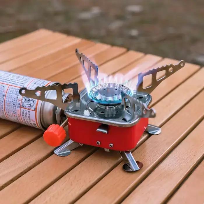 Mini cuisinière à gaz pliante Portable carrée d'extérieur