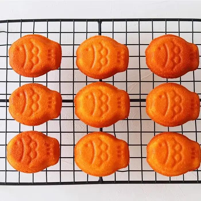 Moule à pâtisserie 9 cavités en forme de poisson pour mini-gâteaux