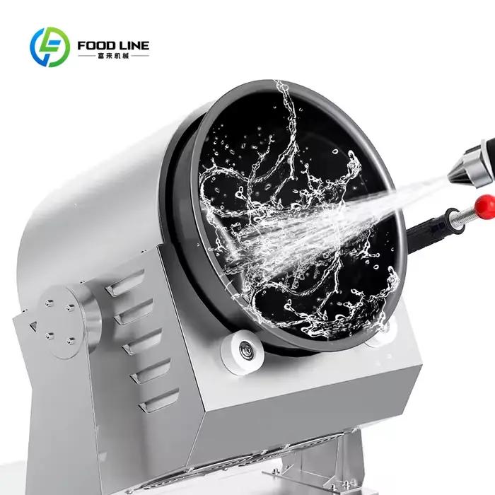 Robot de cuisine commercial multifonction pour entreprise avec friteuse automatique et wok à agitation, idéal pour la transformation alimentaire et la restauration commerciale