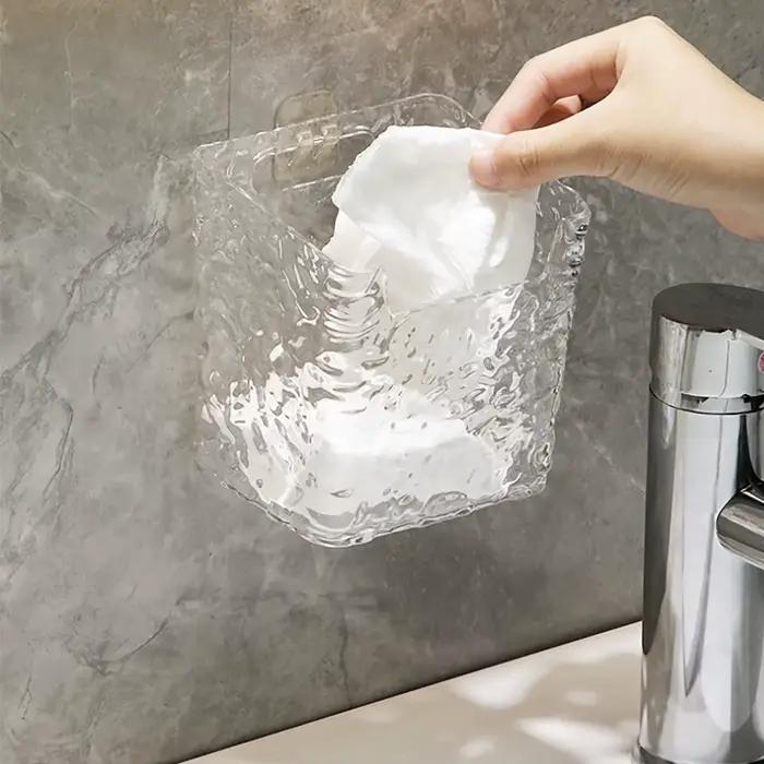 Support de rangement mural léger en acrylique, support organisateur de luxe pour brosse cosmétique, serviette de visage, soins de la peau, support de rangement pour salle de bain