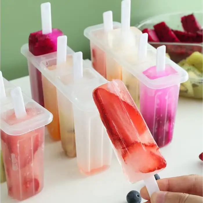 Ensemble de moules à sucettes glacées, fabricant réutilisable DIY pour yaourts et collations aux fruits, friandises maison saines pour les fêtes