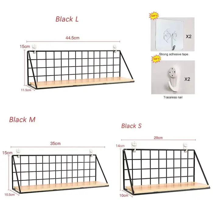 Étagère murale de rangement pour bocaux à épices en bois