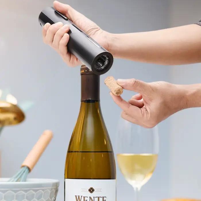 Ouverture facile et élégante pour vin rouge et autres boissons - Tire-bouchon respectueux de l'environnement pour cuisine et bar - Accessoire de cuisine ABS noir polyvalent