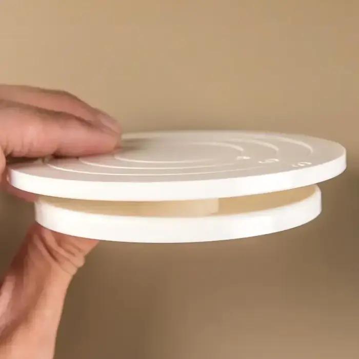 Mini support à strass rond en plastique, table éloignée de gâteau bricolage, plate-forme révoltante colorée, outils de cuisine rotatifs pour la maison