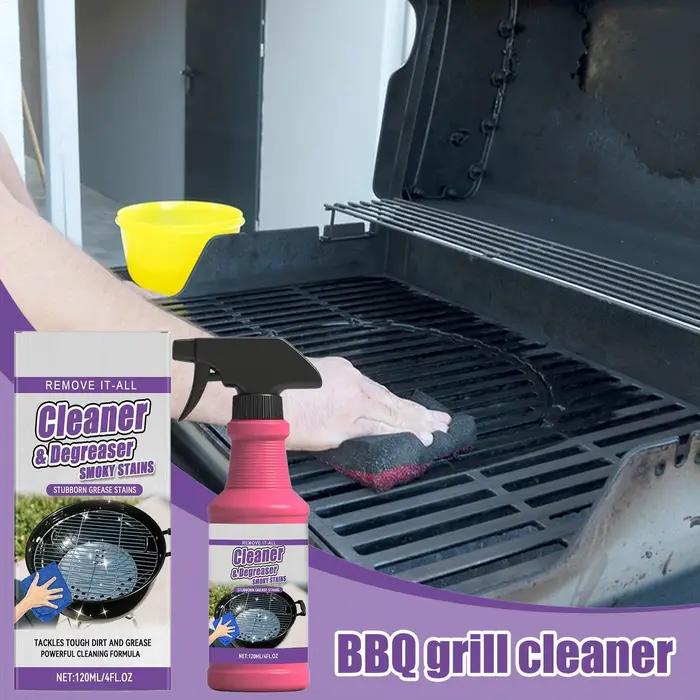 Nettoyant pour grille de barbecue, nettoyant pour grilles et poêles, pour éliminer les taches brûlées et gras, agent dégraissant puissant pour les taches d'huile tenaces