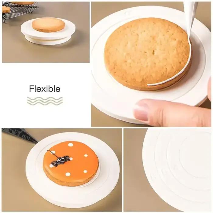 Mini support à strass rond en plastique, table éloignée de gâteau bricolage, plate-forme révoltante colorée, outils de cuisine rotatifs pour la maison