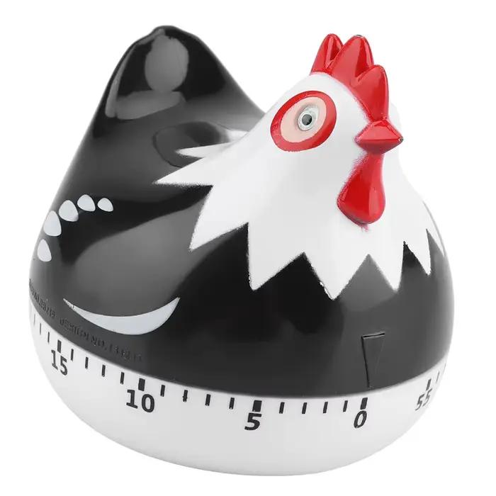 Minuteur de cuisine mécanique décoratif à motif poulet, alarme sonore, compte à rebours manuel, 60 minutes, pour la cuisson