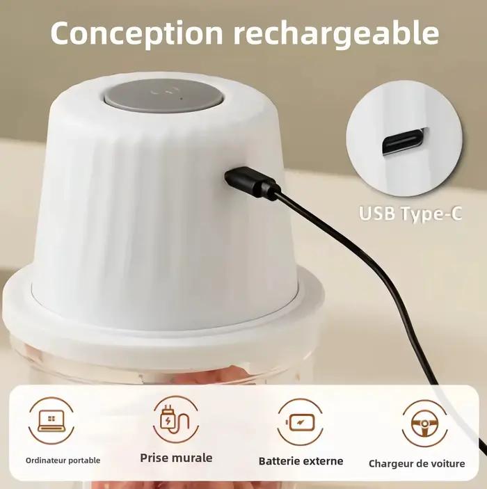 Hachoir à aliments électrique 400ML