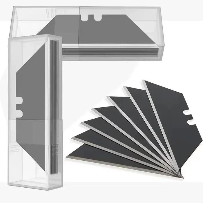 Lames de couteau de remplacement spéciales de type T, couteau utilitaire en acier, lame trapézoïdale, outil de coupe artisanal d'art de bricolage 10/30/50 pièces