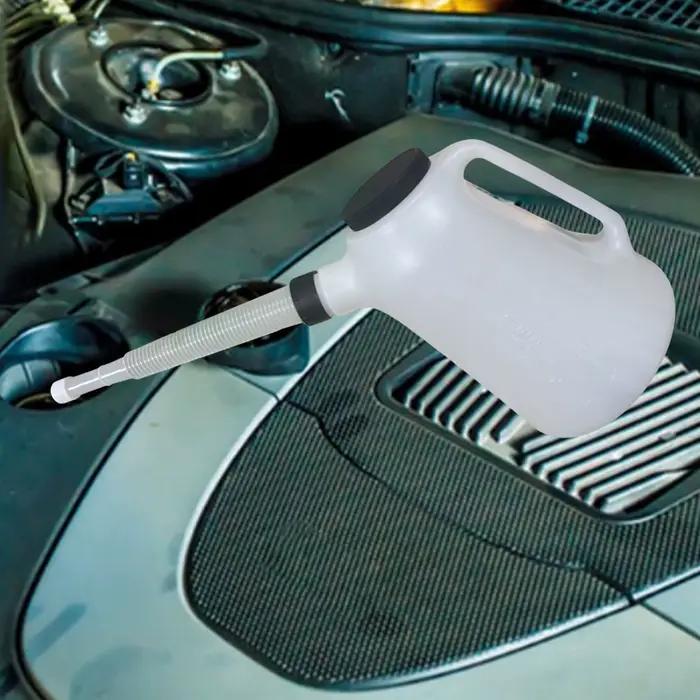 Pot d'huile 1,2 l-5l, pichet de mesure d'huile, distributeur d'huile, récipient d'huile, peut balancer avec verser, couvercle et bouchon pour Garage automobile