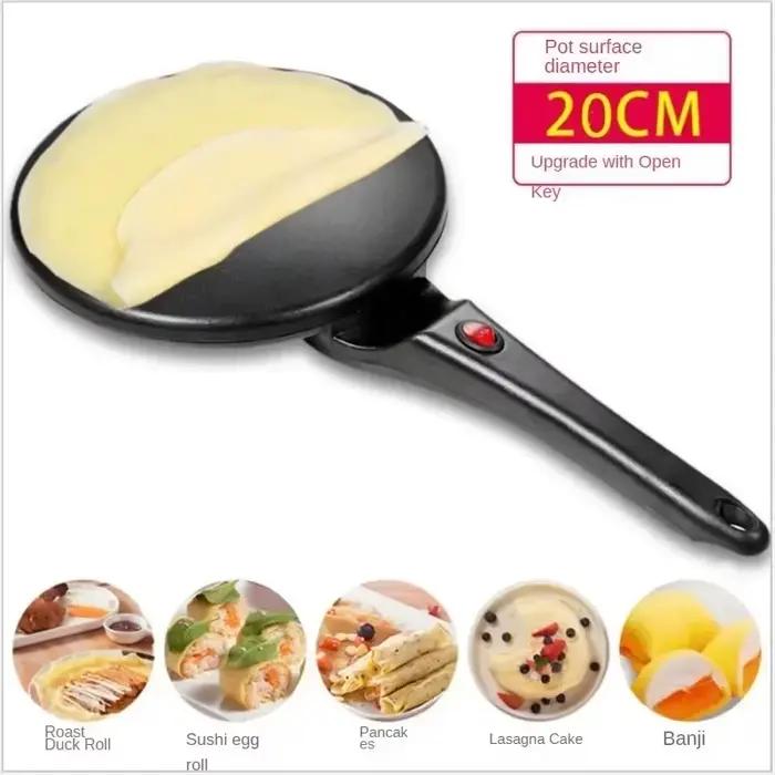 Crêpière électrique Tinsol avec surface antiadhésive pour gaufres pizzas beignets rouleaux de printemps et autres préparations culinaires polyvalentes pour petits déjeuners et après-midi gourmands