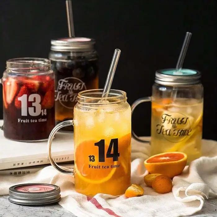 Paille à Smoothie en verre avec brosse en paille