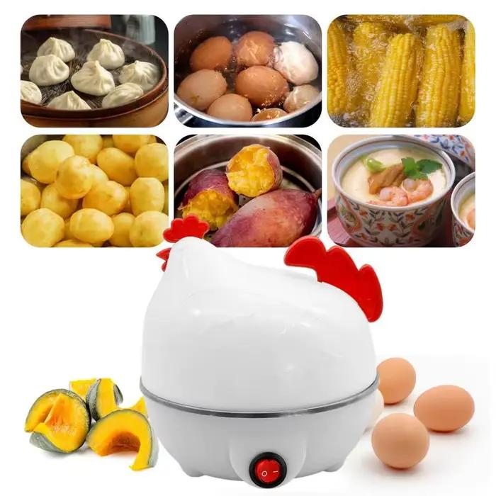 Chaudière à œufs en forme de poulet, capacité de 7 œufs, appareil de cuisine pour œufs durs et doux