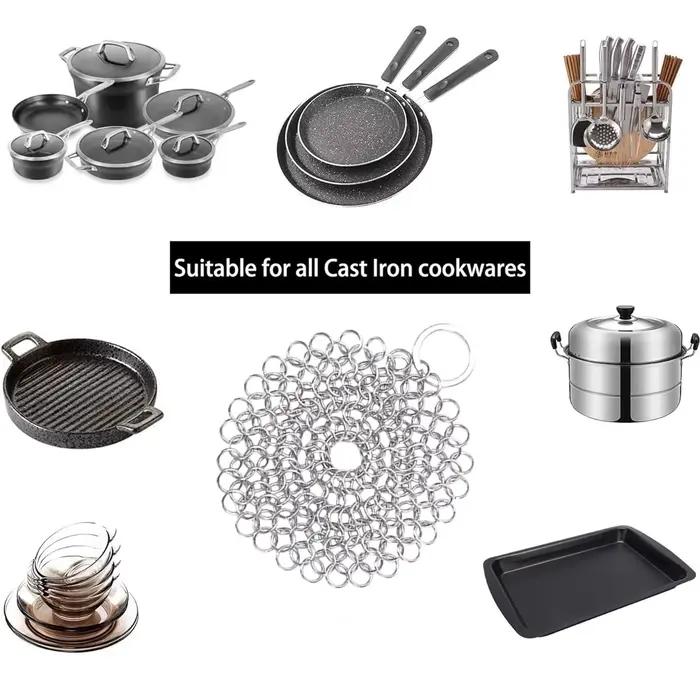 Éponge de nettoyage en maille d'acier inoxydable pour cuisine