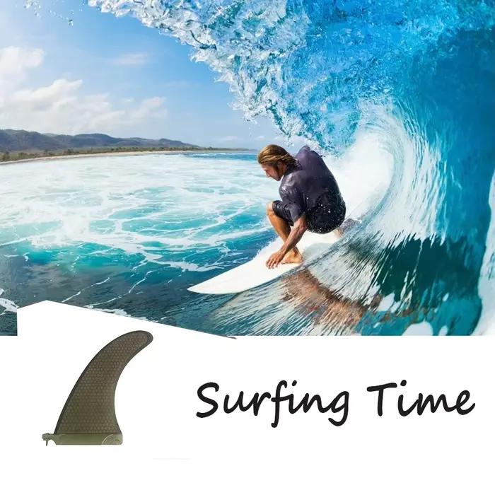 Aileron de Surf en fibre de verre, 7/8/9/10 pouces, nid d'abeille, pour planche de Surf, Longboard, accessoires de Sport aquatique