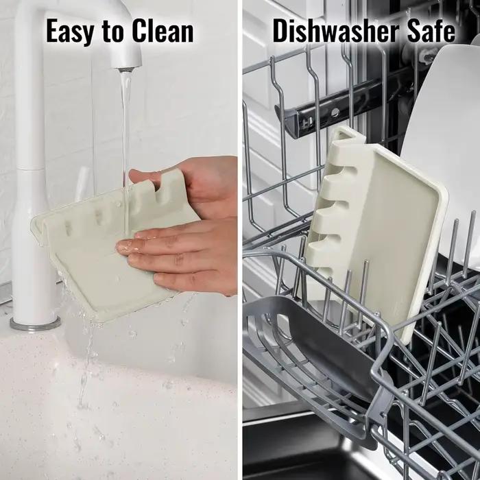 Kitchen Silicone Utensil Rest with Drip Pad for Multiple Utensils - BPA-Free