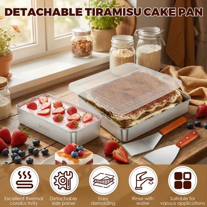 Ensemble de moules à tiramisu en acier inoxydable