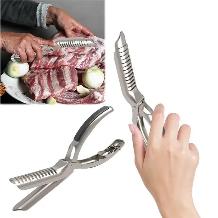 Kit d'outils pour enlever la membrane nerveuse en acier inoxydable, l'outil ultime de préparation des côtes pour les amateurs de barbecue, accessoires de barbecue sûrs au lave-vaisselle