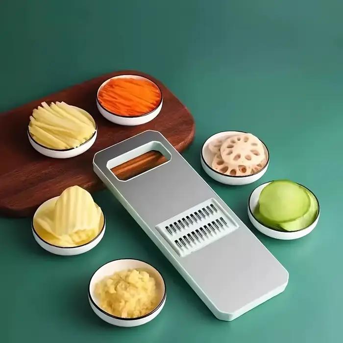 Ensemble trancheur et râpe à légumes multifonctionnel lames interchangeables kit d'outils de cuisine manuels pour pommes de terre variété de pièces occasionnelle préparation de repas famille amitié