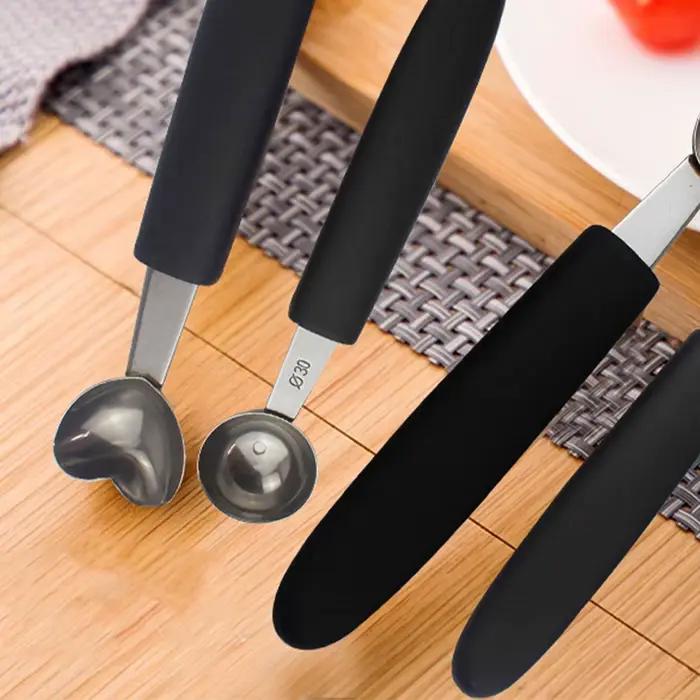 Cuillères à melon rondes simples en acier inoxydable de 10 mm/15 mm, outil indispensable pour les chefs professionnels et les cuisiniers amateurs
