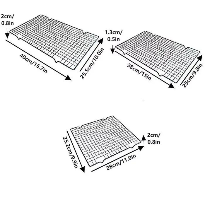 Support de refroidissement pour pain, biscuits, gâteaux, en acier inoxydable, grille sèche goutte à goutte, poêle de cuisson, outils de cuisson ménagers, accessoires de cuisine