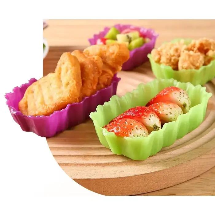 Feuille de cuisson en silicone en forme de cuir chevelu pour dessert Bento Cup