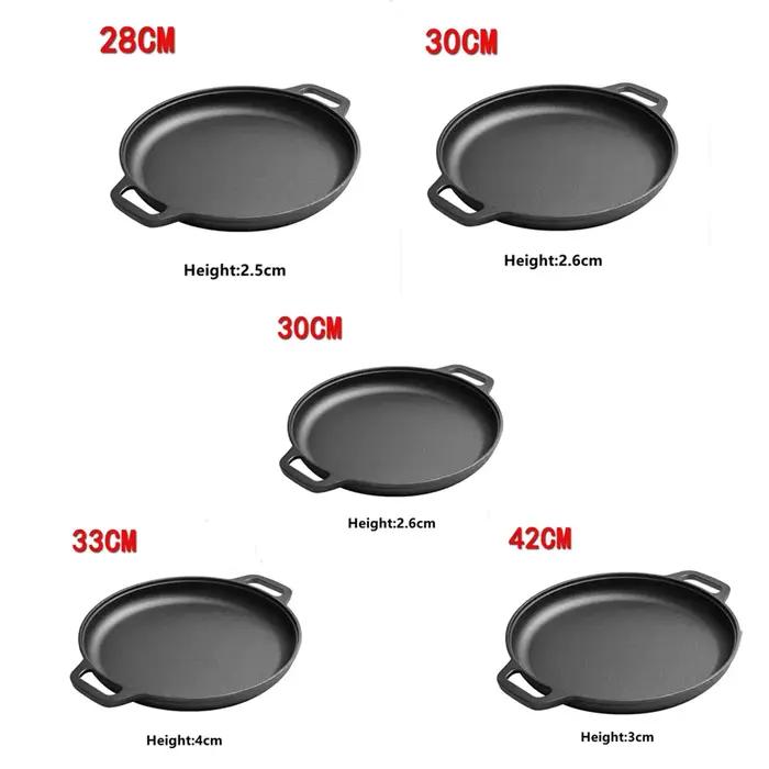 Poêle à frire multifonction en fonte antiadhésive 2026 pour cuisinière et cuisson en extérieur