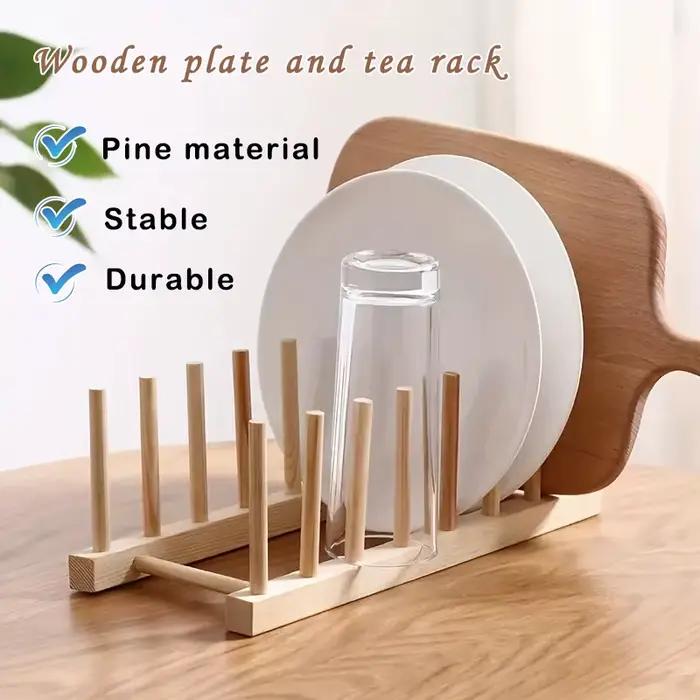 Égouttoir en bois pour cuisine, salon, organisateur, étagère pour assiettes/planches à découper/assiettes/tasses/couvercle de Pot, rangement à domicile, bricolage