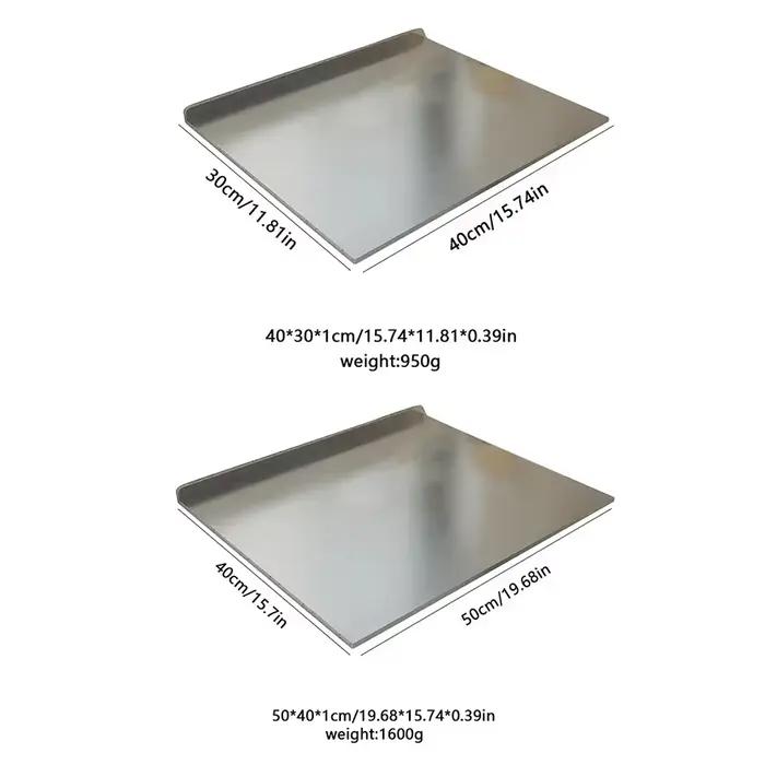 Planche à découper pliante en forme de L, planche à découper double face en acier inoxydable, panneau de coupe et de pétrissage de fruits ménagers de cuisine