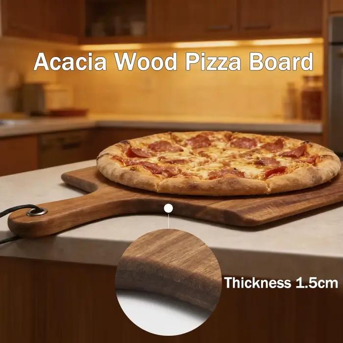 Planche à pizza en bois d'acacia Onilini 12