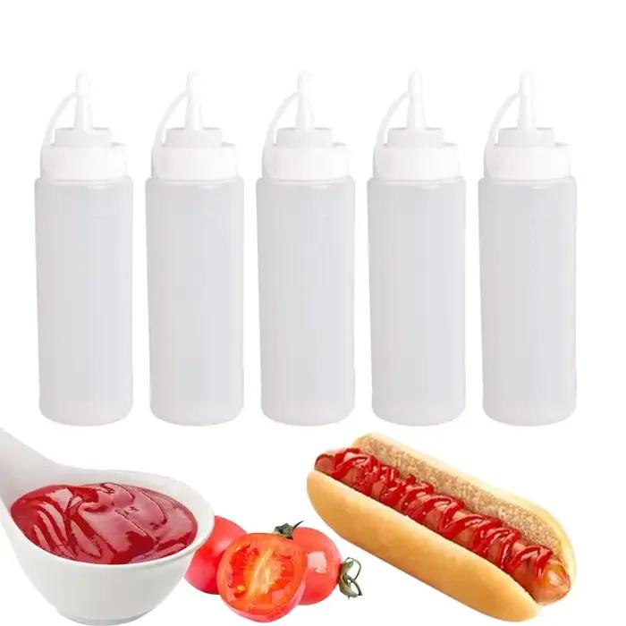 Bouteille de Sauce multifonctionnelle pour assaisonnement, bouteille à presser adaptée aux assaisonnement de tomate, conteneurs de Barbecue, 1/2/3 pièces