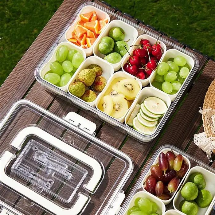 AA20-boîte de stockage des aliments multi-compartiments boîte alimentaire conteneur Transparent réfrigérateur finition plastique stockage des aliments