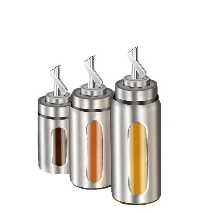 Distributeur d'huile en verre en acier inoxydable