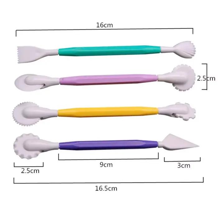 Outils de modélisation de décoration de gâteau Fondant, 8 motifs, stylo de décoration florale, coupe-pâtisserie, moules artisanaux de cuisson, bricolage, 4 pièces/ensemble