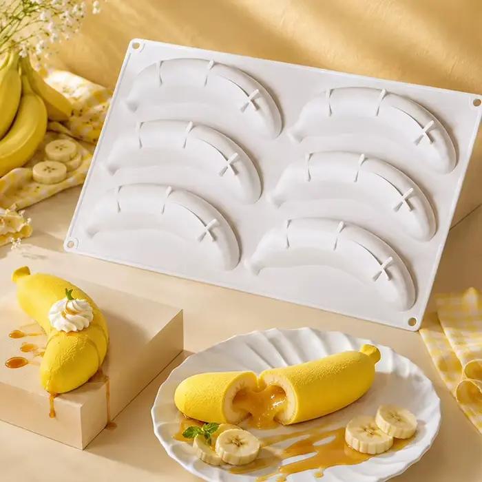 Moule en silicone 6/12 cavités pour gâteau mousse banane