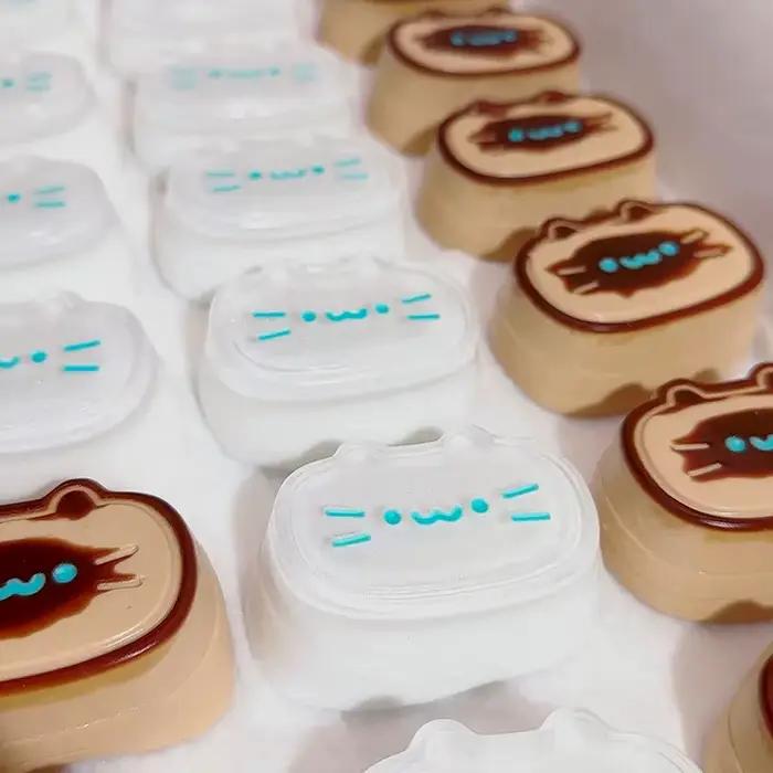 Moule en silicone à 4 cavités en forme de chat pour gâteau au fromage